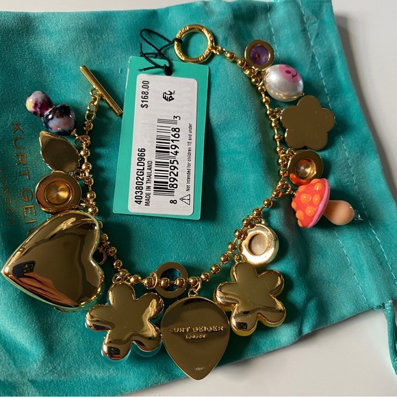 Kurt Geiger Floral Novelty Charm Bracelet - Picture 7 of 8